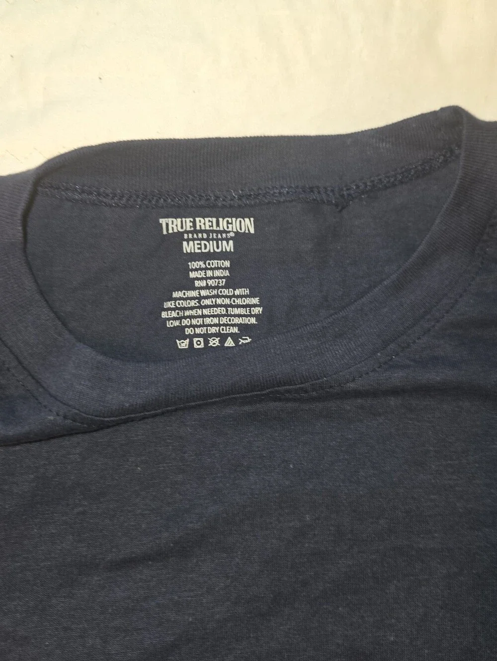 True Religion Men's Dark Navy Short Sleeve Crew Tee